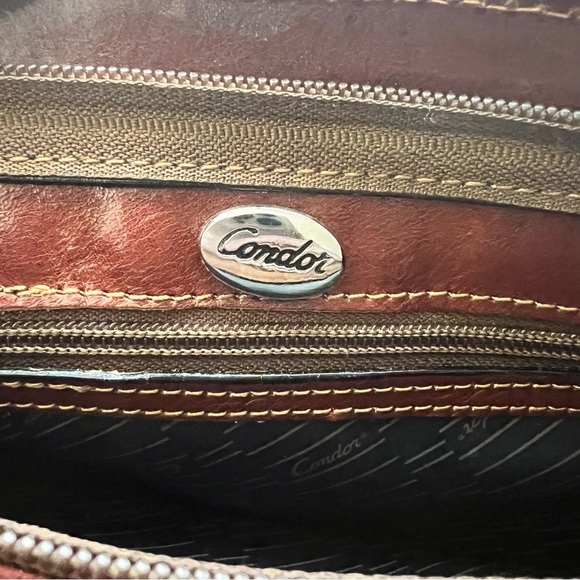 CONDOR VINTAGE BROWN LEATHER BAG WOMEN TOTE BAG - Picture 14 of 16